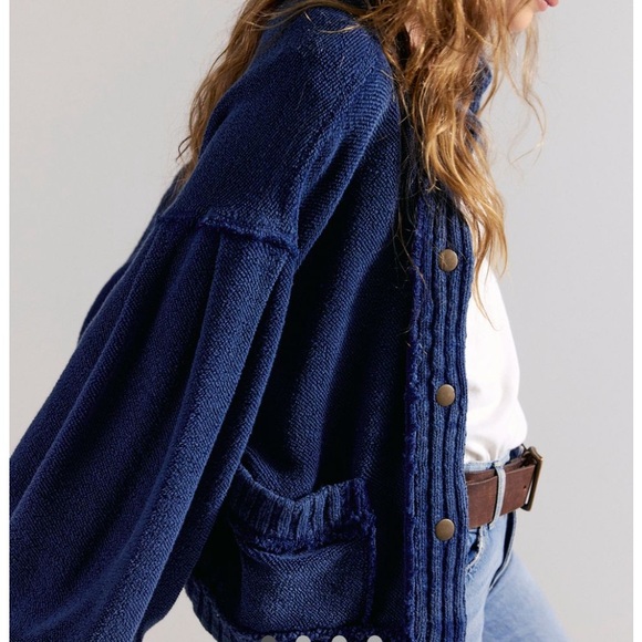 NWOT Free People Blue Cute in this Cardi Blue Cardigan xs - Picture 2 of 6